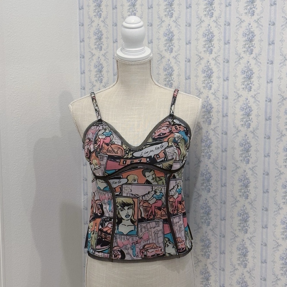 Vintage Victoria's Secret comic cartoon cami top